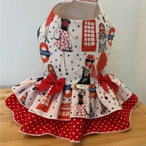 Dog harness dress handmade